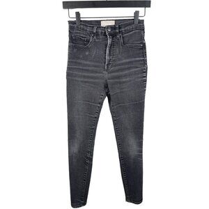 Everlane High Rise Skinny Jeans 27 Black Stretch Denim Minimalist Quiet Luxury